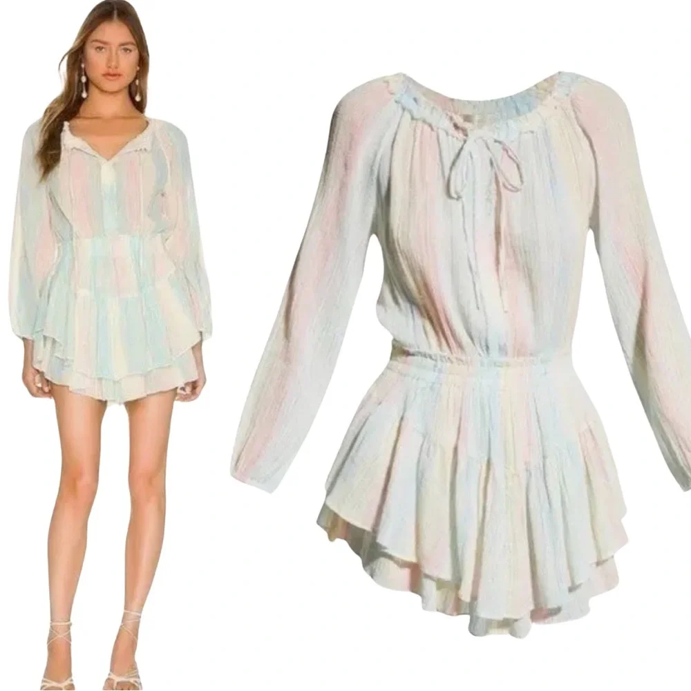 LSF multi colored Banou Striped layer dress size Small - Picture 4 of 9